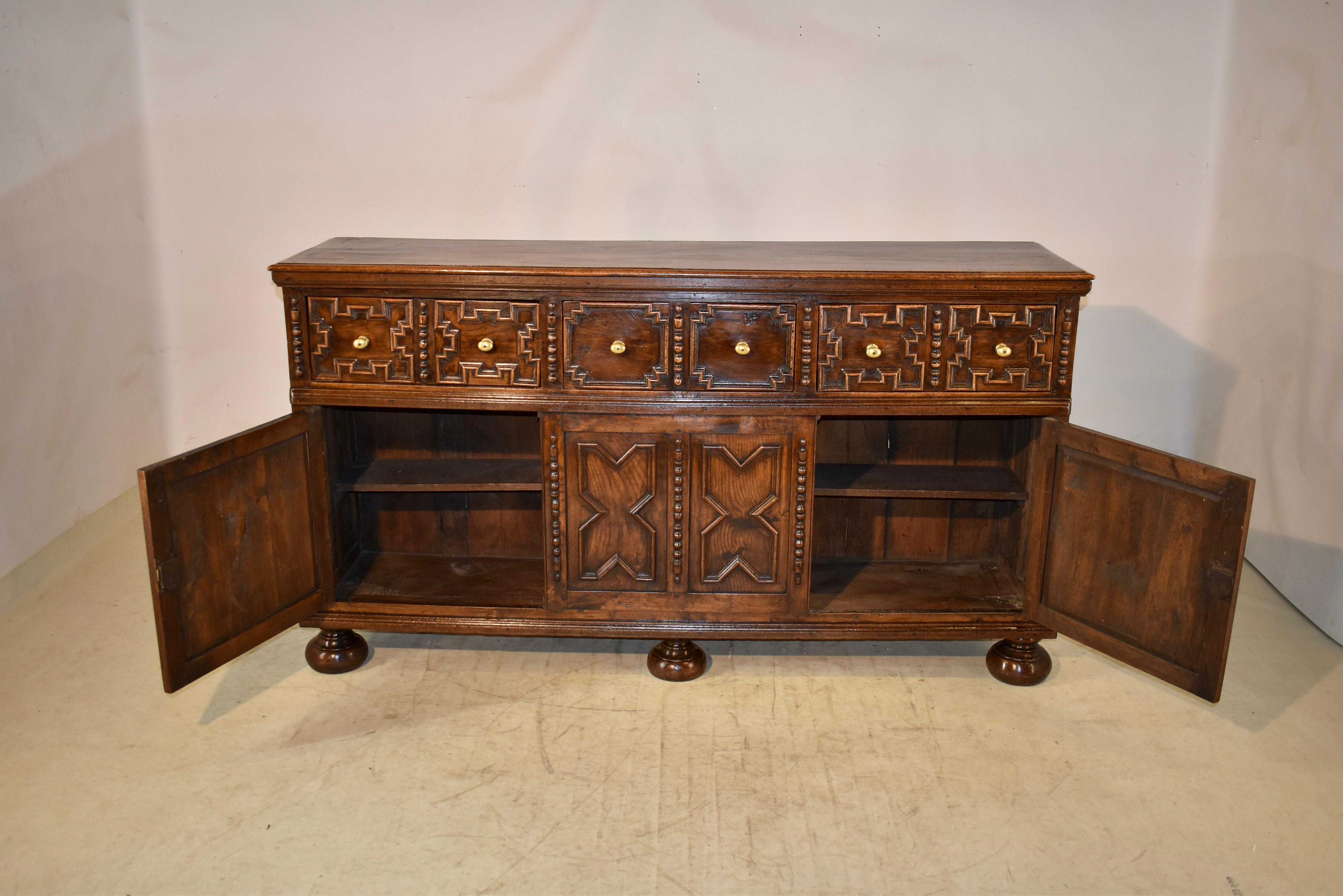 18th Century English Geometric Dresser Base For Sale 2