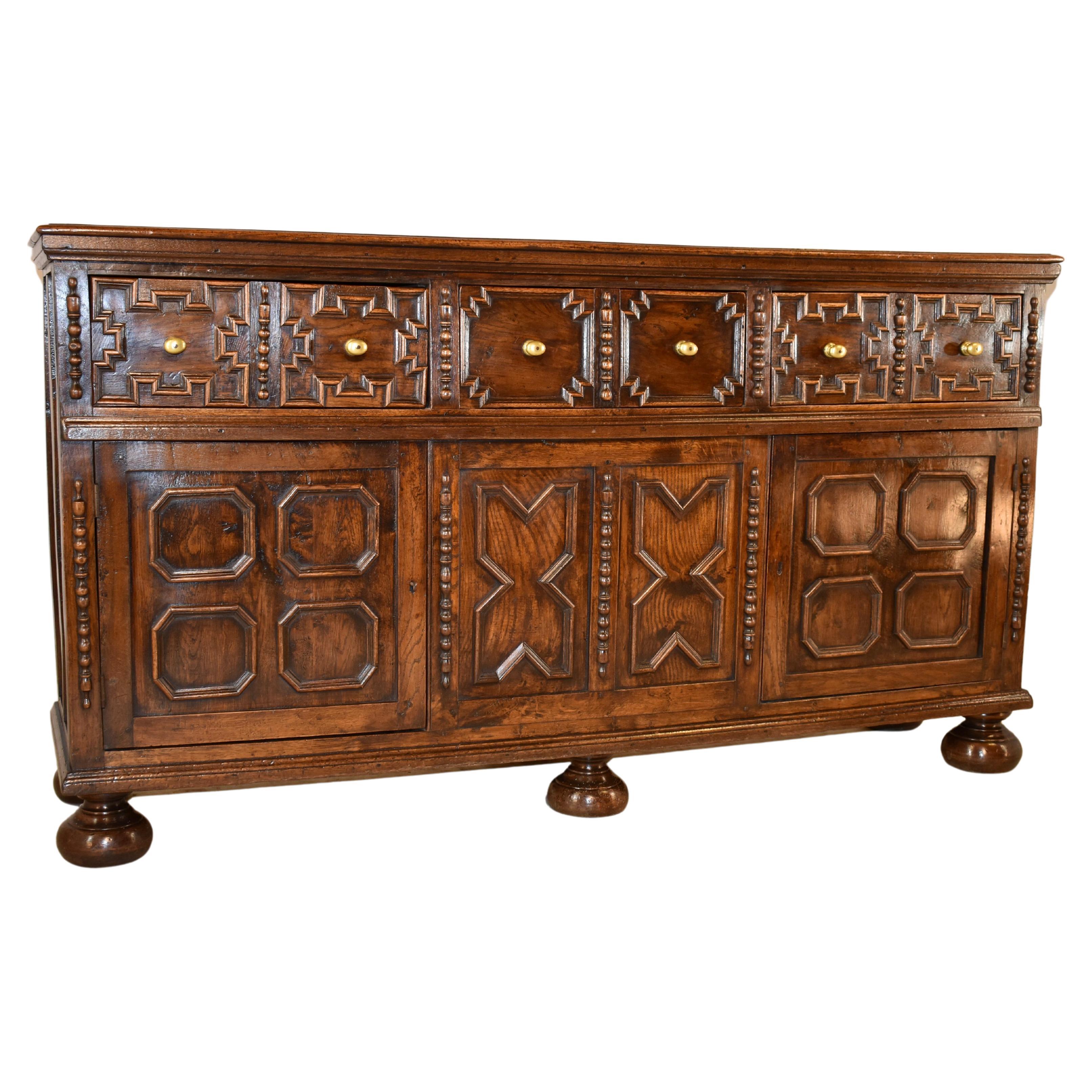 18th Century English Geometric Dresser Base For Sale