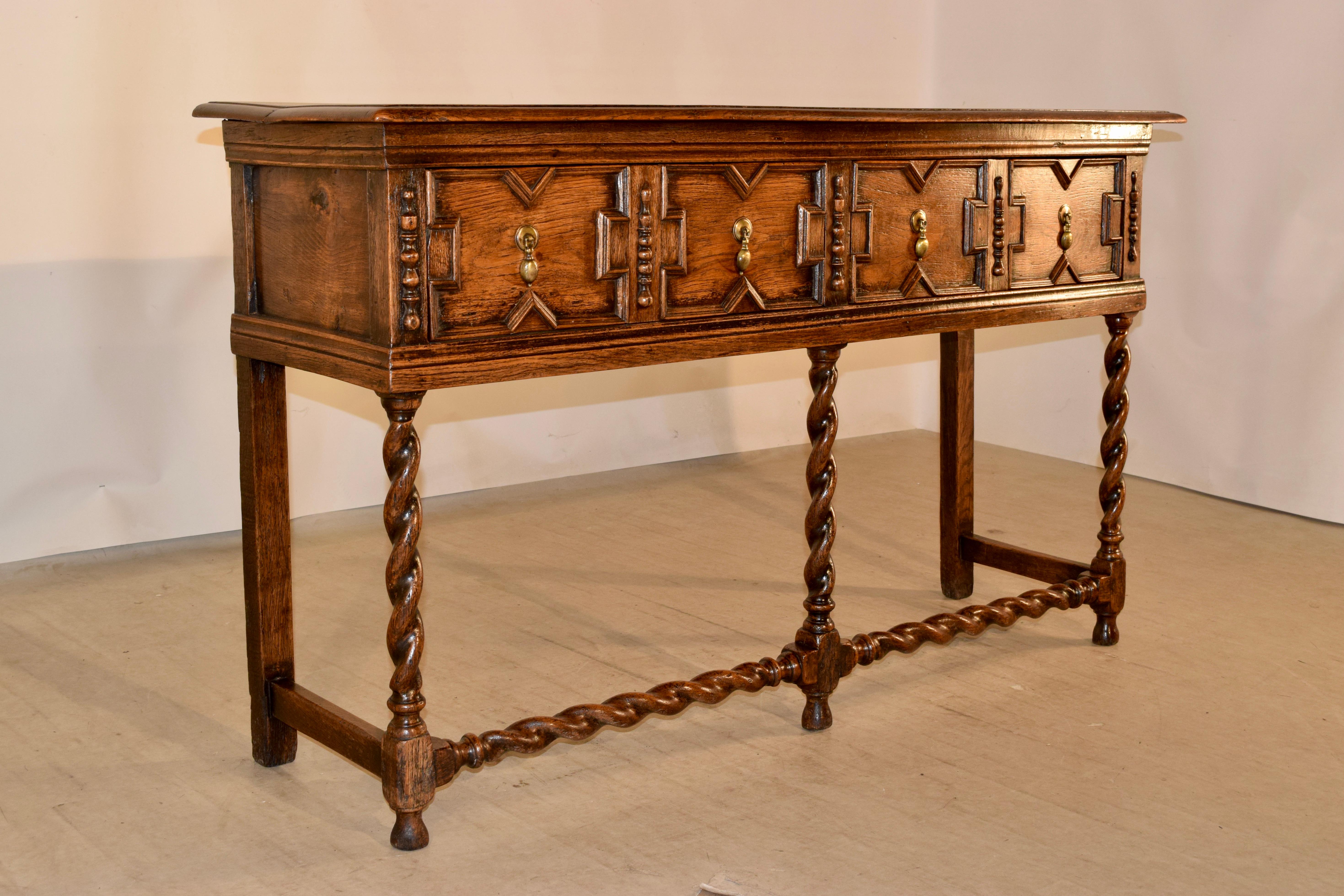 18th Century English Geometric Sideboard In Good Condition In High Point, NC