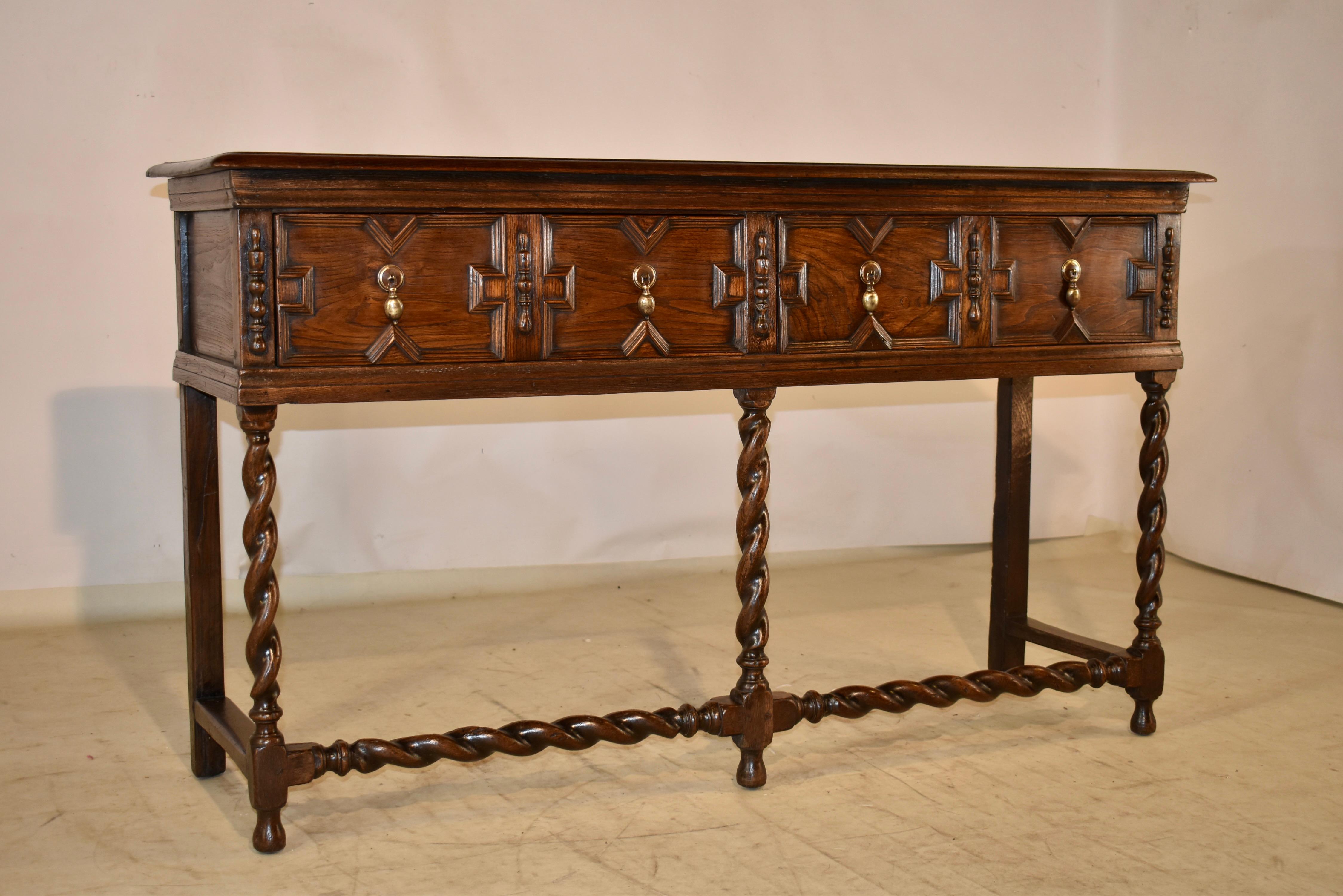 18th Century English Geometric Sideboard In Good Condition For Sale In High Point, NC