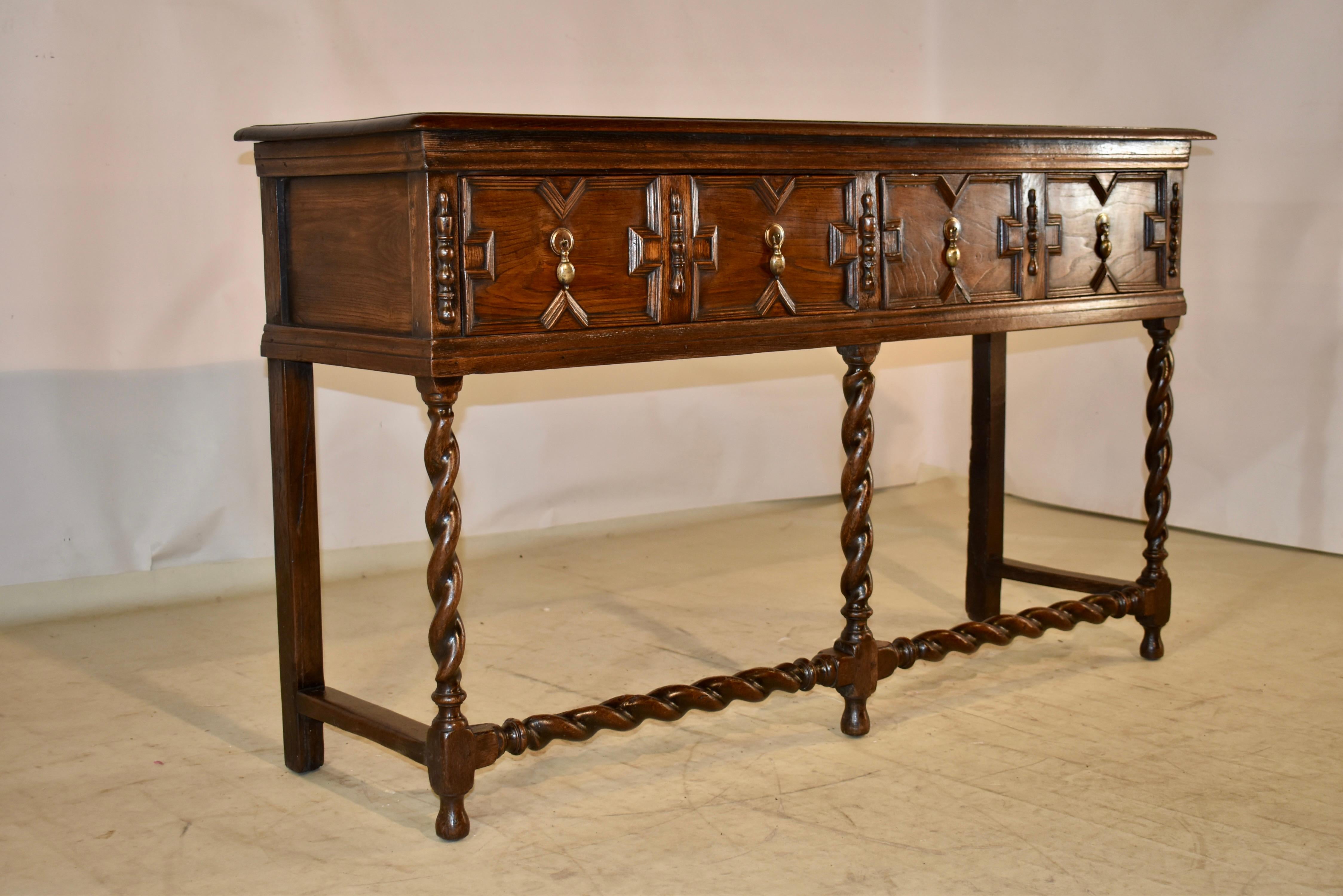 18th Century and Earlier 18th Century English Geometric Sideboard For Sale