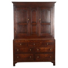 18th Century English George I Oak Livery Cupboard