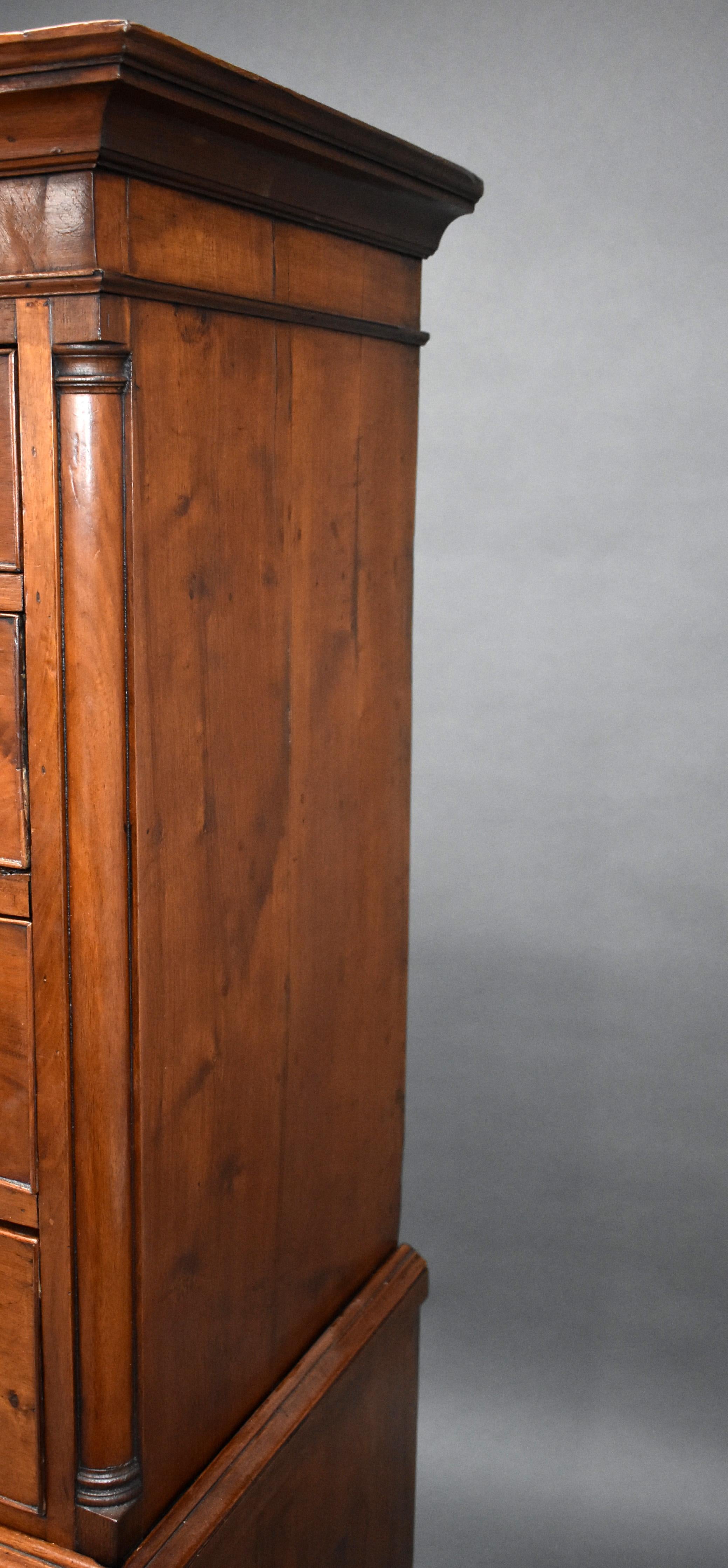 18th Century English George II Red Walnut Chest on Chest 3