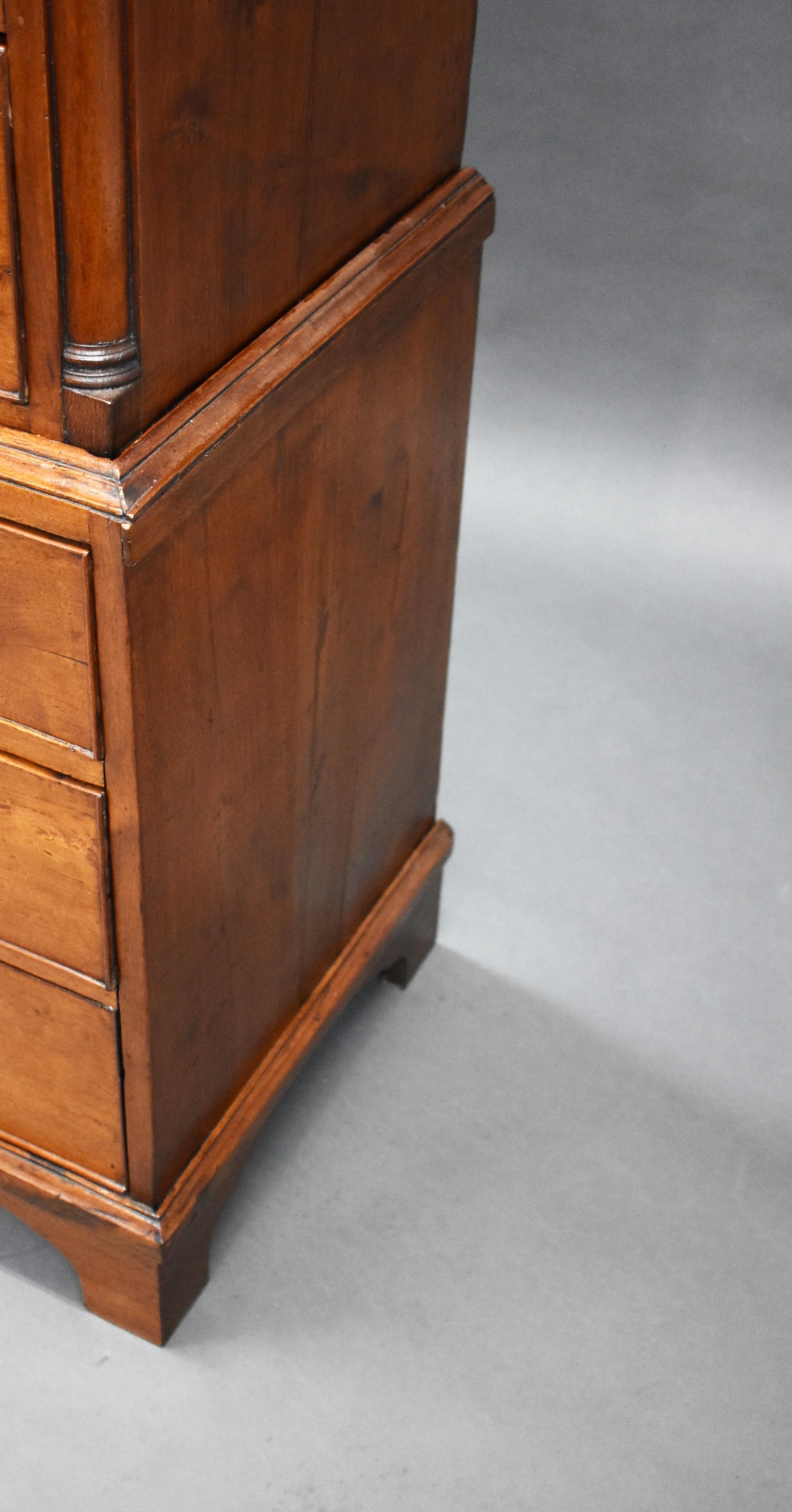 18th Century English George II Red Walnut Chest on Chest 4