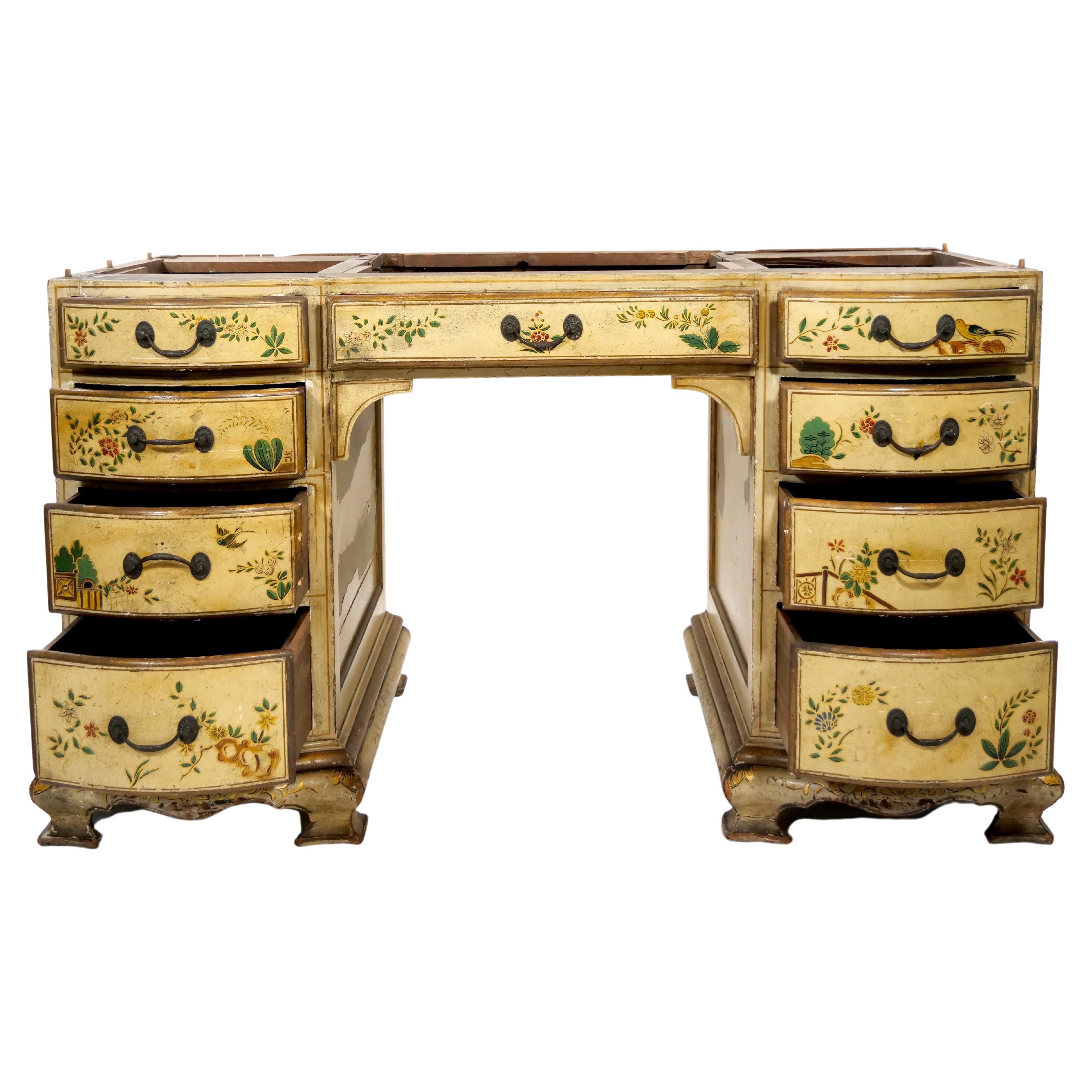 19th Century English George III Chinoiserie Bureau For Sale 1