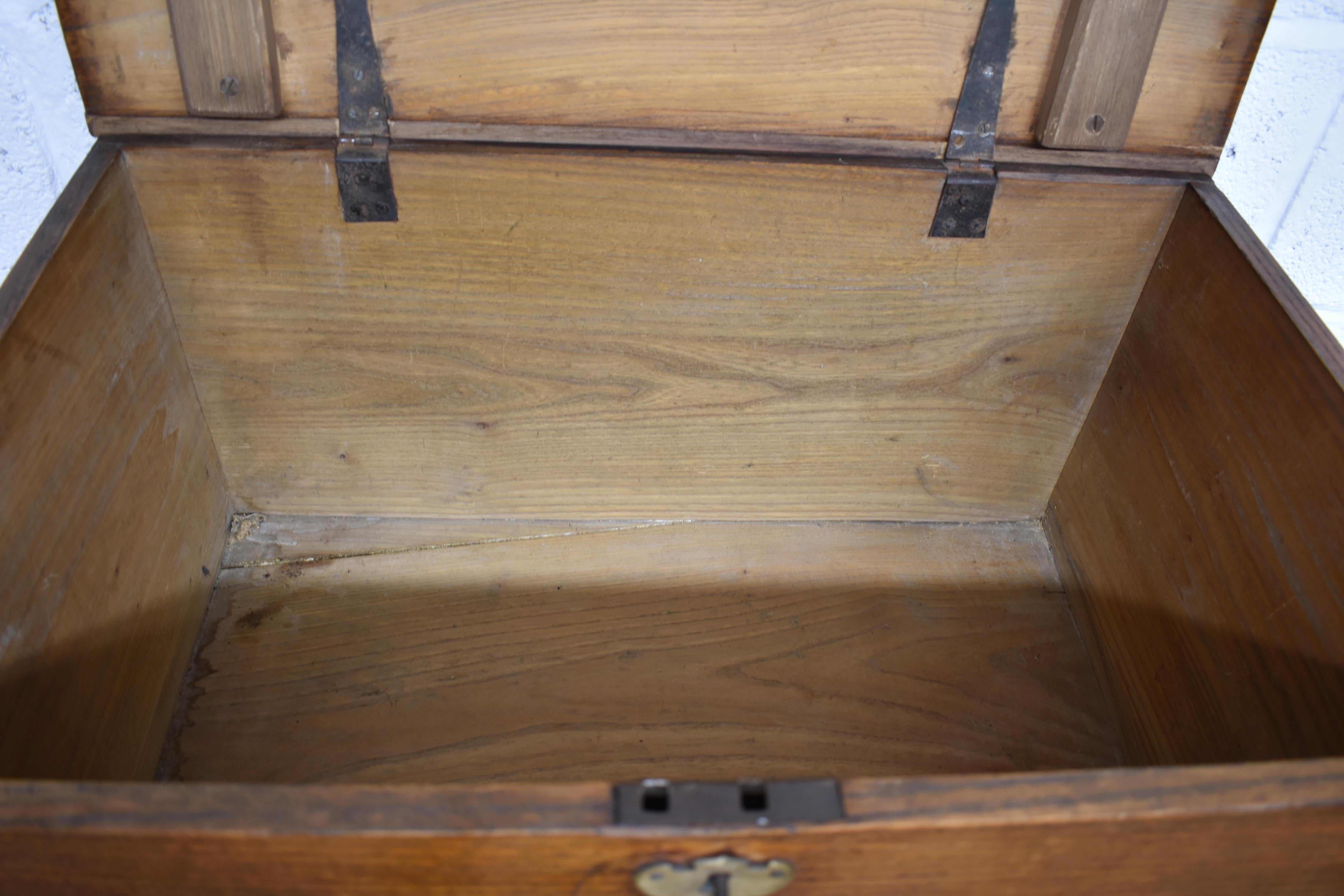 18th Century English George III Elm Deed Box 2