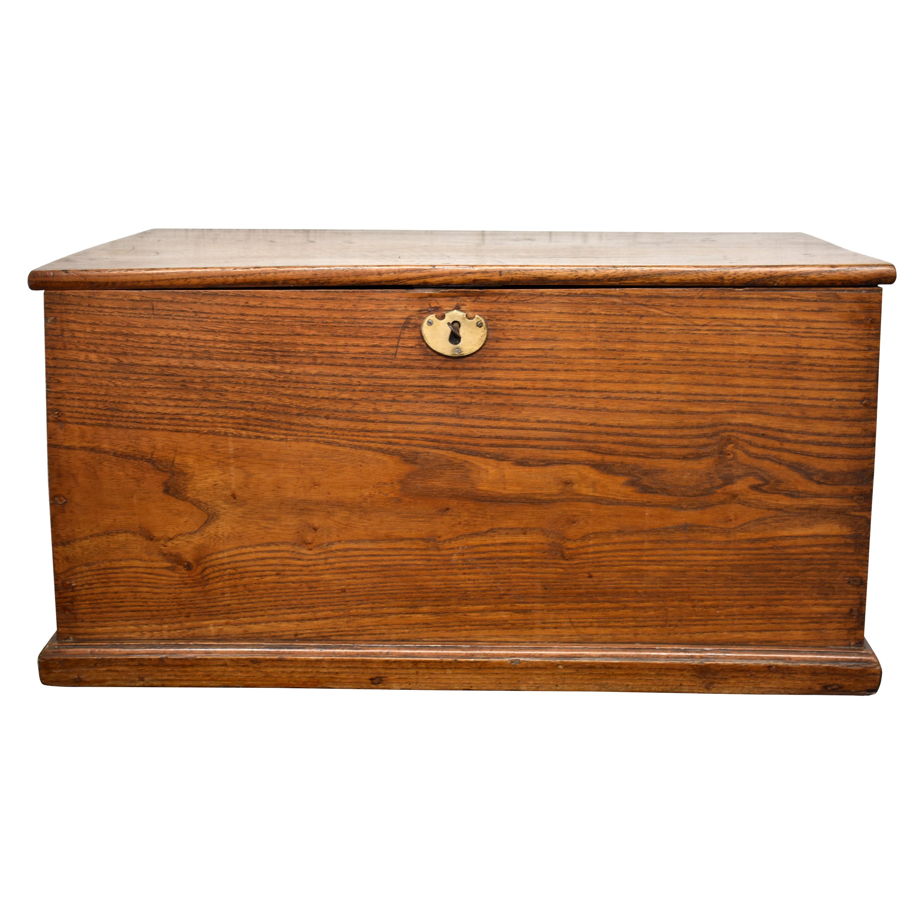 18th Century English George III Elm Deed Box