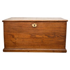 Antique 18th Century English George III Elm Deed Box