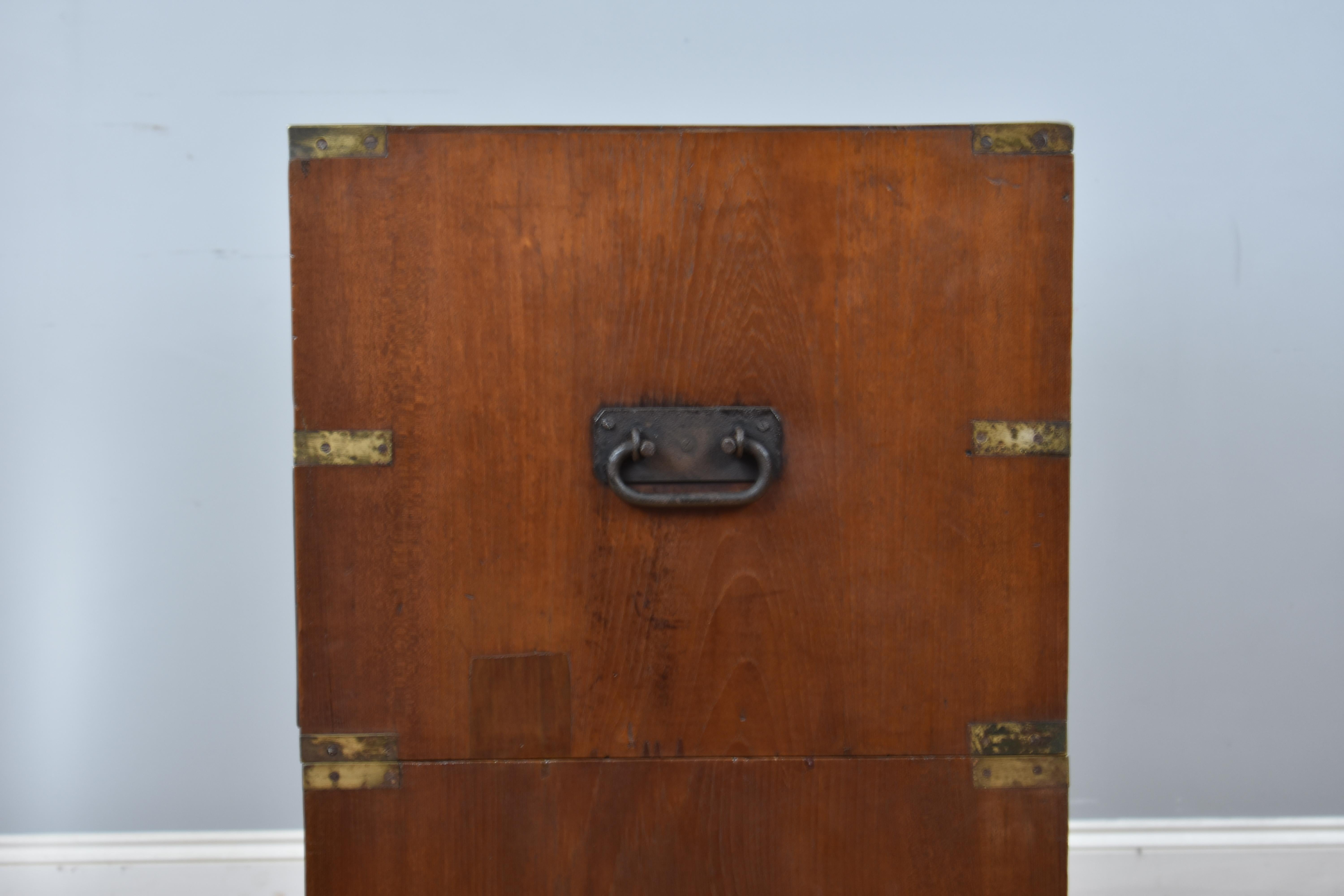 18th Century English George III Mahogany Campaign Chest of Drawers 5