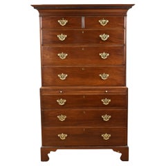 18th Century English George III Mahogany Chest on Chest