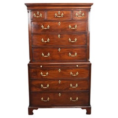 18th Century English George III Mahogany Chest on Chest