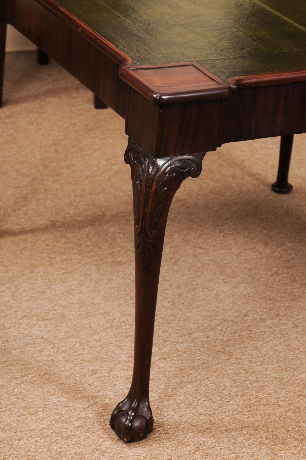 Table de jeu Concertino en acajou George III du 18e siècle en vente 7