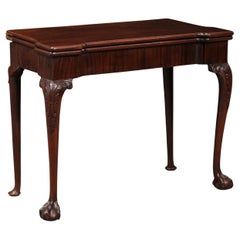 Table de jeu Concertino en acajou George III du 18e siècle
