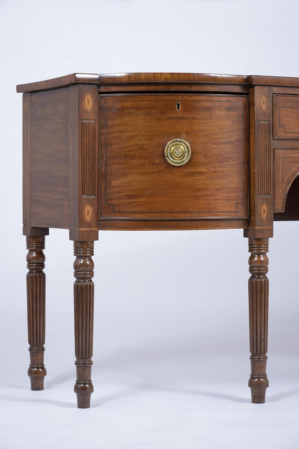 Wood George III Mahogany Inlaid Sideboard