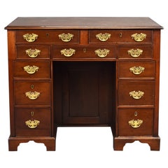 18th Century English George III Mahogany Kneehole Desk
