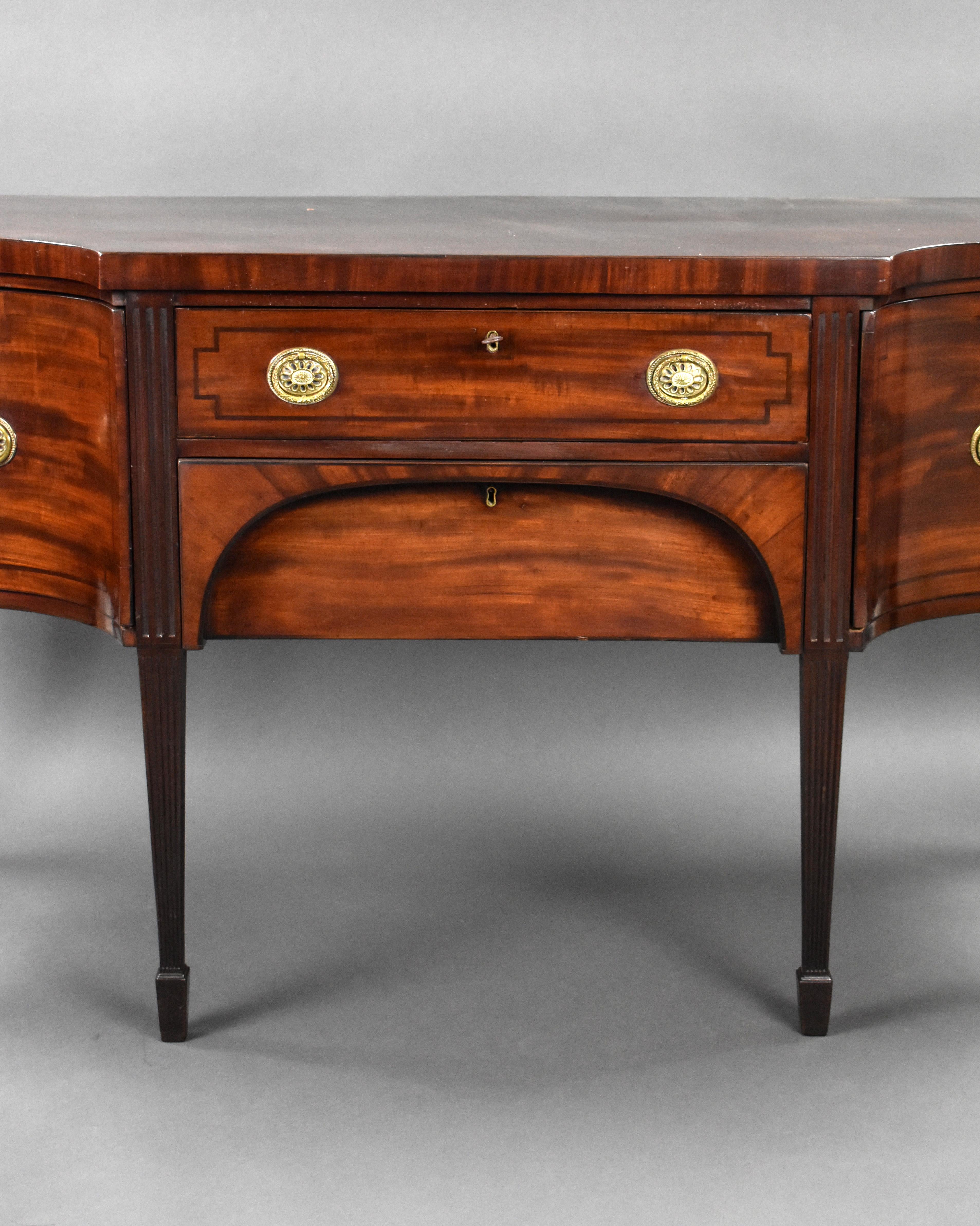 18th Century English George III Mahogany Sideboard 1