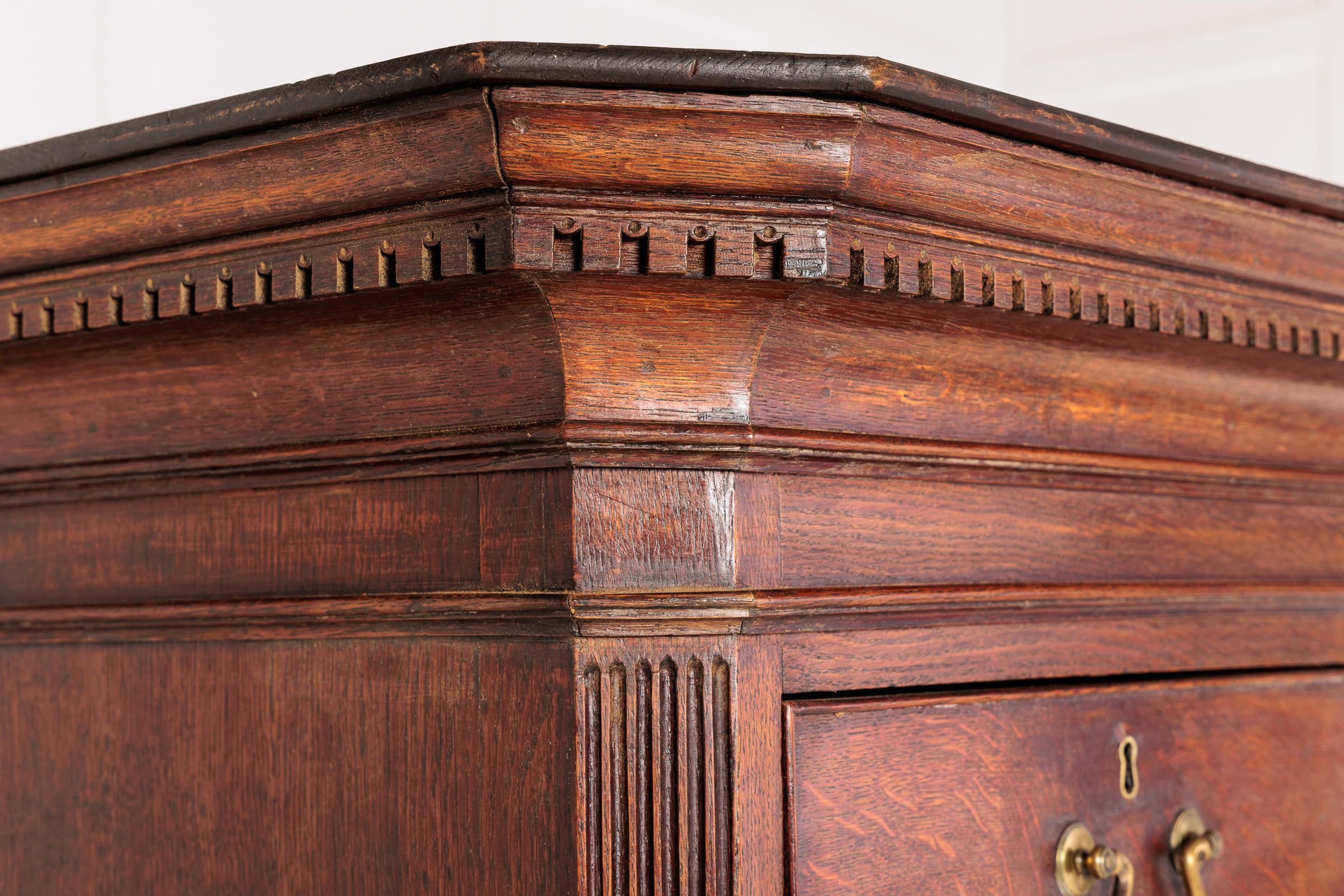 18th Century English George III Oak Chest on Chest 1