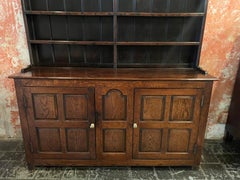 18th Century English George III Oak Welsh Dresser, Fine Patina