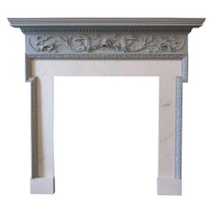 18th Century English George III Pine Chimneypiece