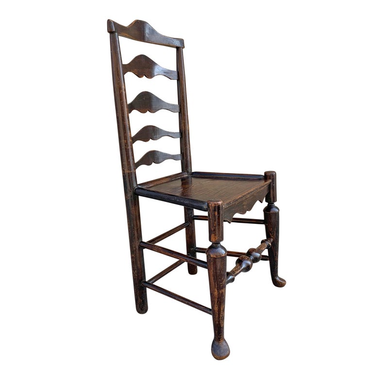 Oak 18th Century English George III Side Chair For Sale