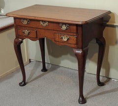18th Century English George III Three-Drawer Oak Lowboy