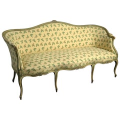 Englisches George III.-Sofa aus dem 18. Jahrhundert, gelb bemalt