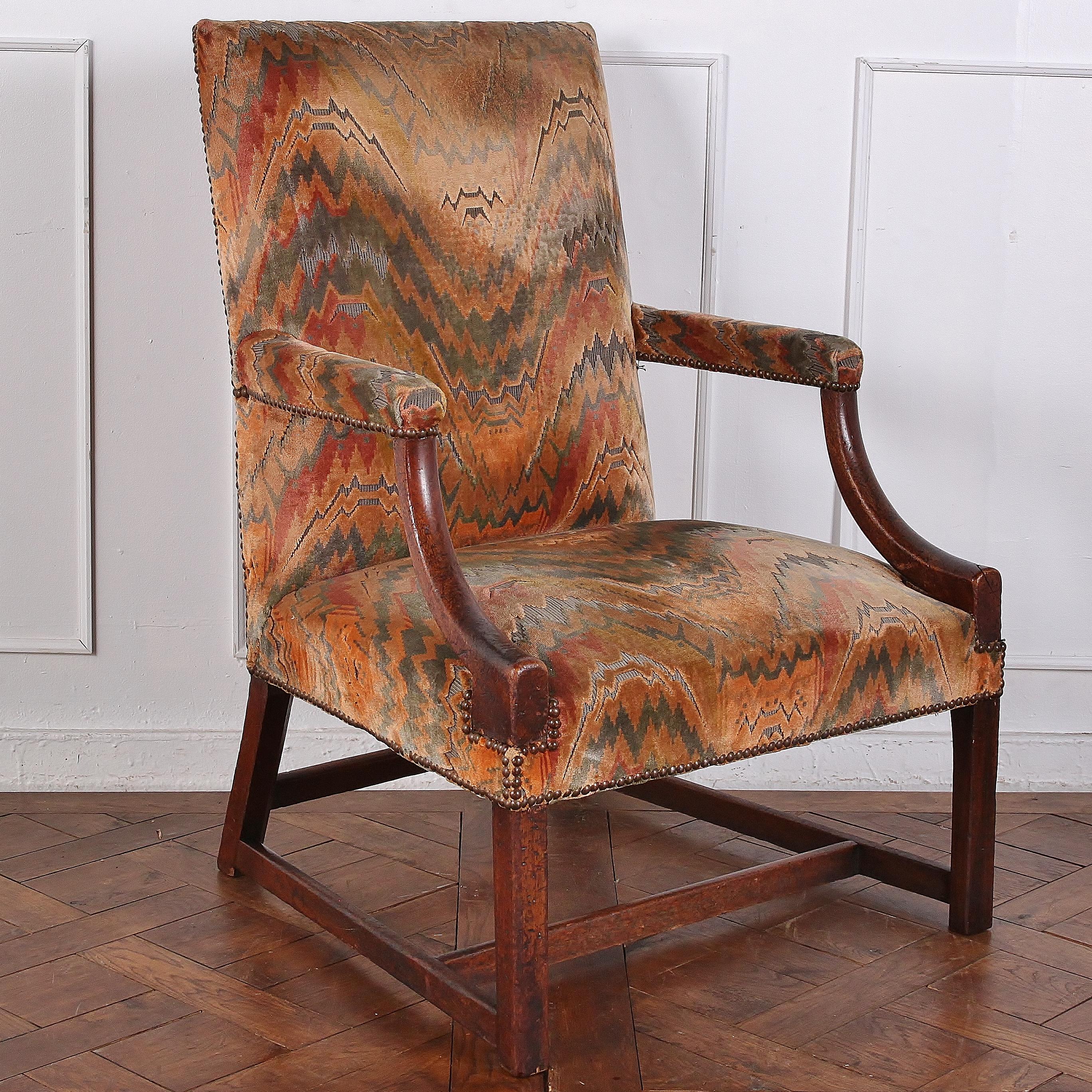 18th Century English Georgian Armchair Gainsborough Chair In Good Condition In Vancouver, British Columbia