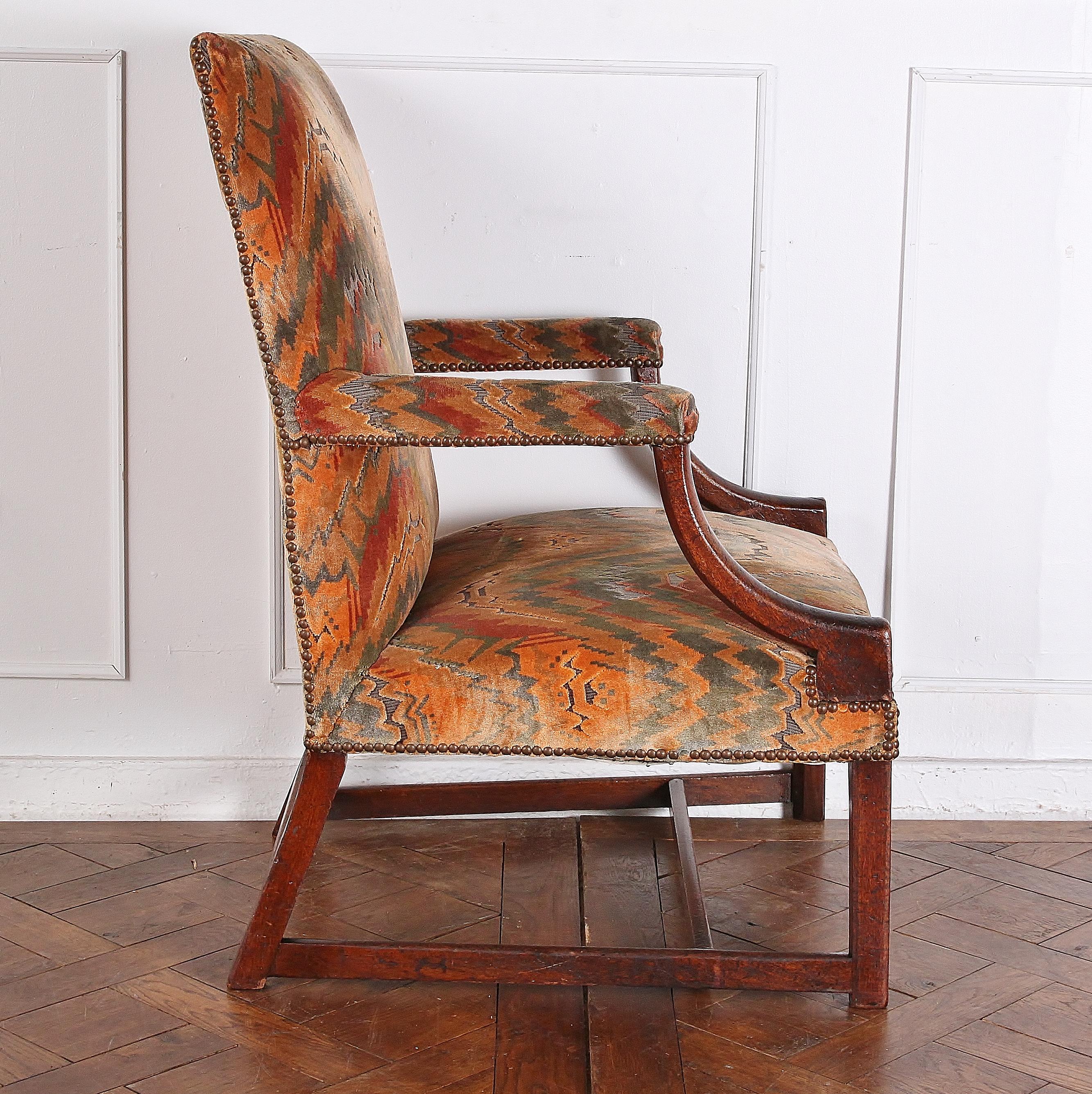 Late 18th Century 18th Century English Georgian Armchair Gainsborough Chair