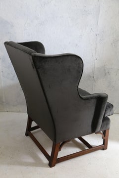 18th Century English Georgian Armchair with Later Upholstery