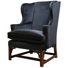 18th Century English Georgian Armchair with Later Upholstery