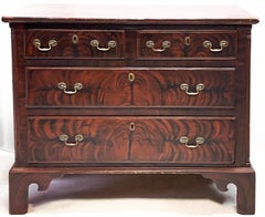 18th Century English Georgian Grain Painted Chest of Drawers