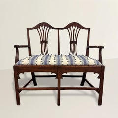 Panca Hepplewhite georgiana inglese del XVIII secolo