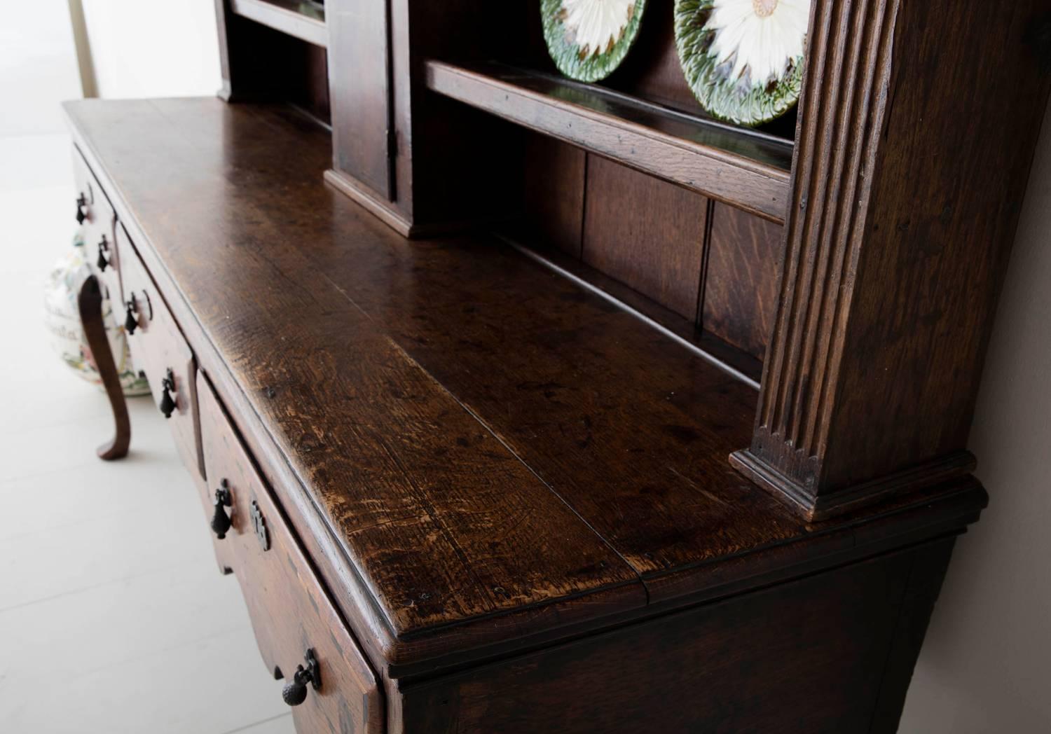 18th Century English Georgian Hutch, Welsh Dresser in Two Parts 9