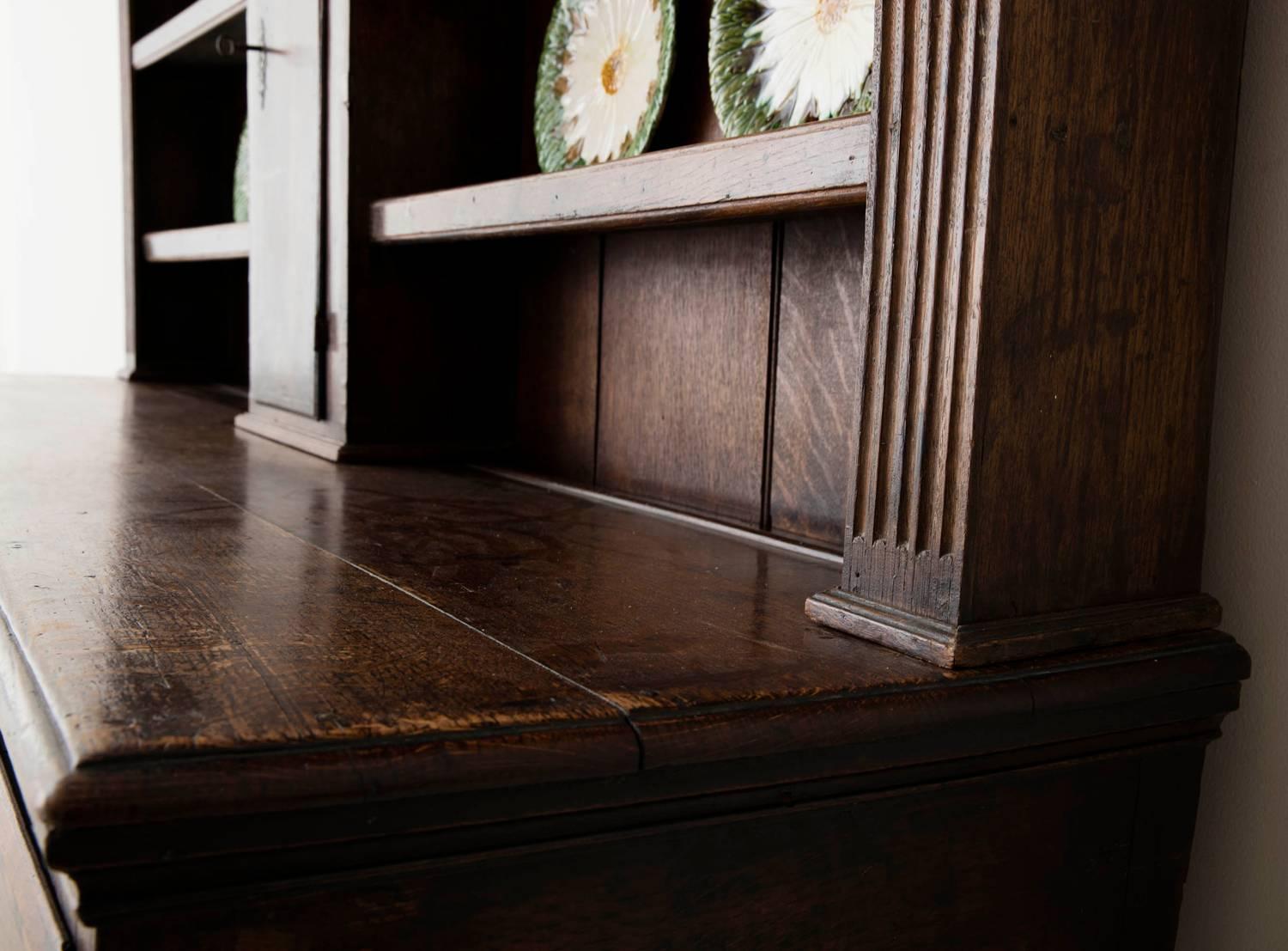 18th Century English Georgian Hutch, Welsh Dresser in Two Parts 10