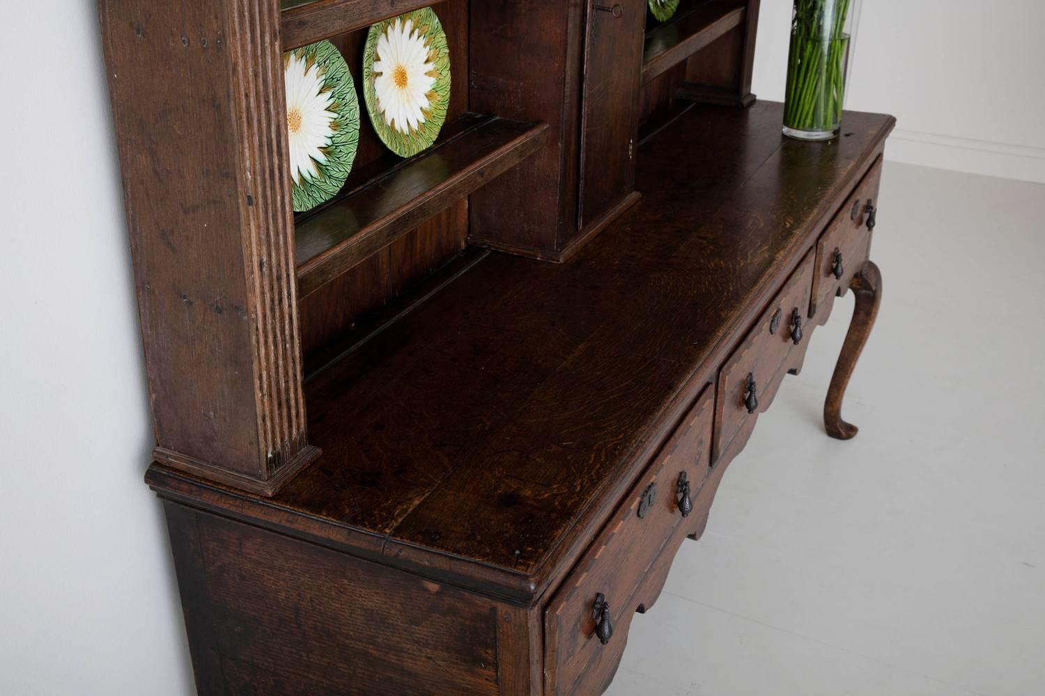 18th Century English Georgian Hutch, Welsh Dresser in Two Parts 13