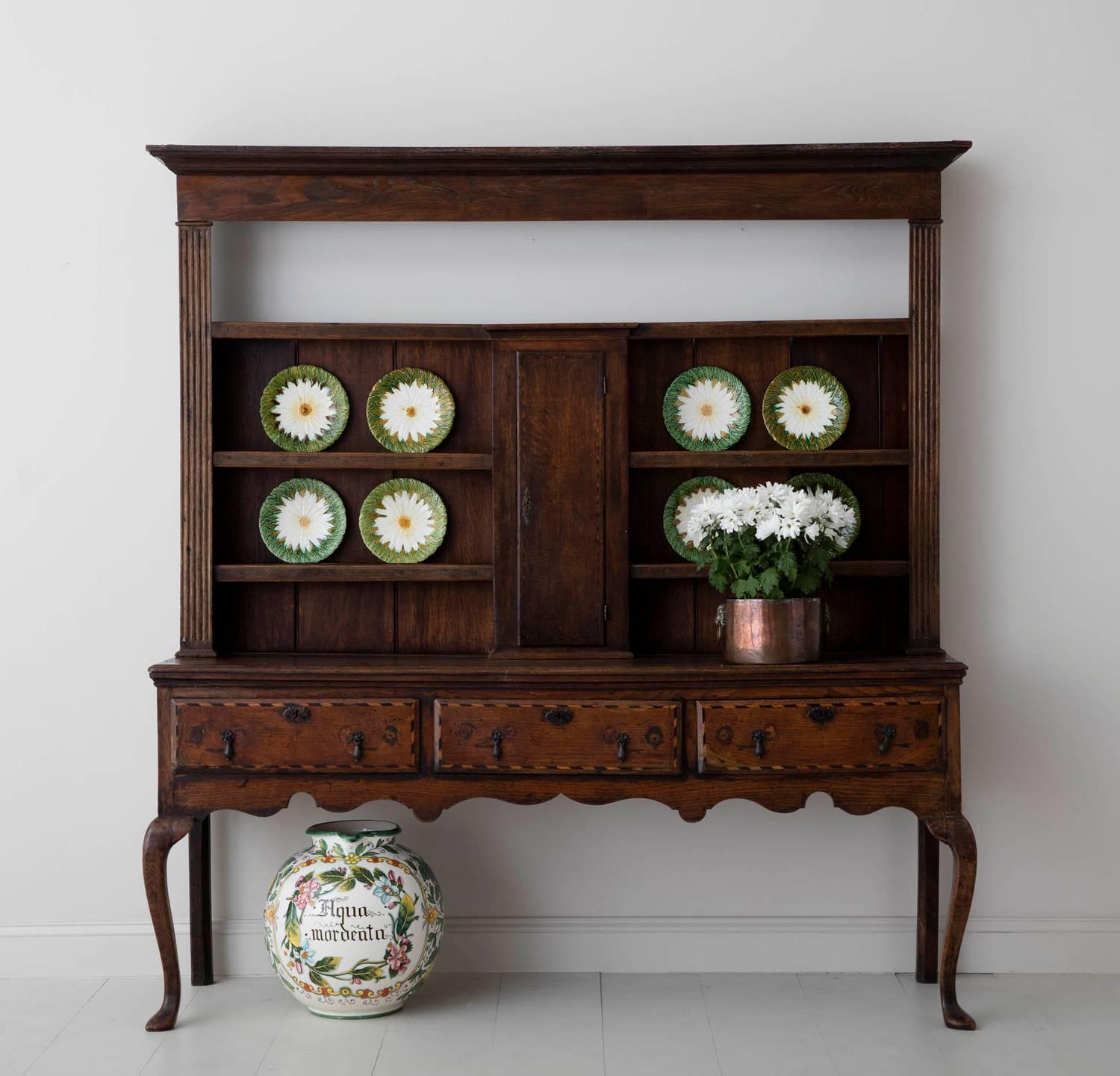 18th Century English Georgian Hutch, Welsh Dresser in Two Parts 14