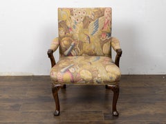 18th Century English Georgian Mahogany Library Armchair