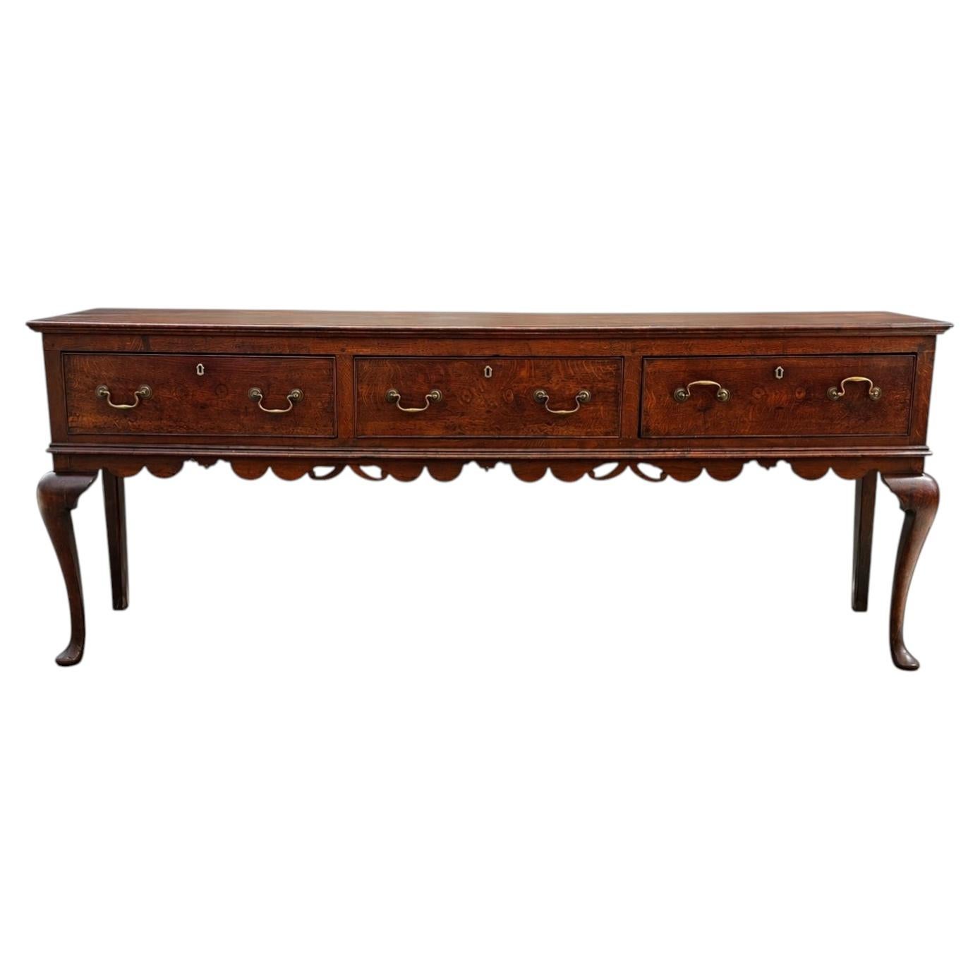 18th-Century English Georgian Oak Sideboard