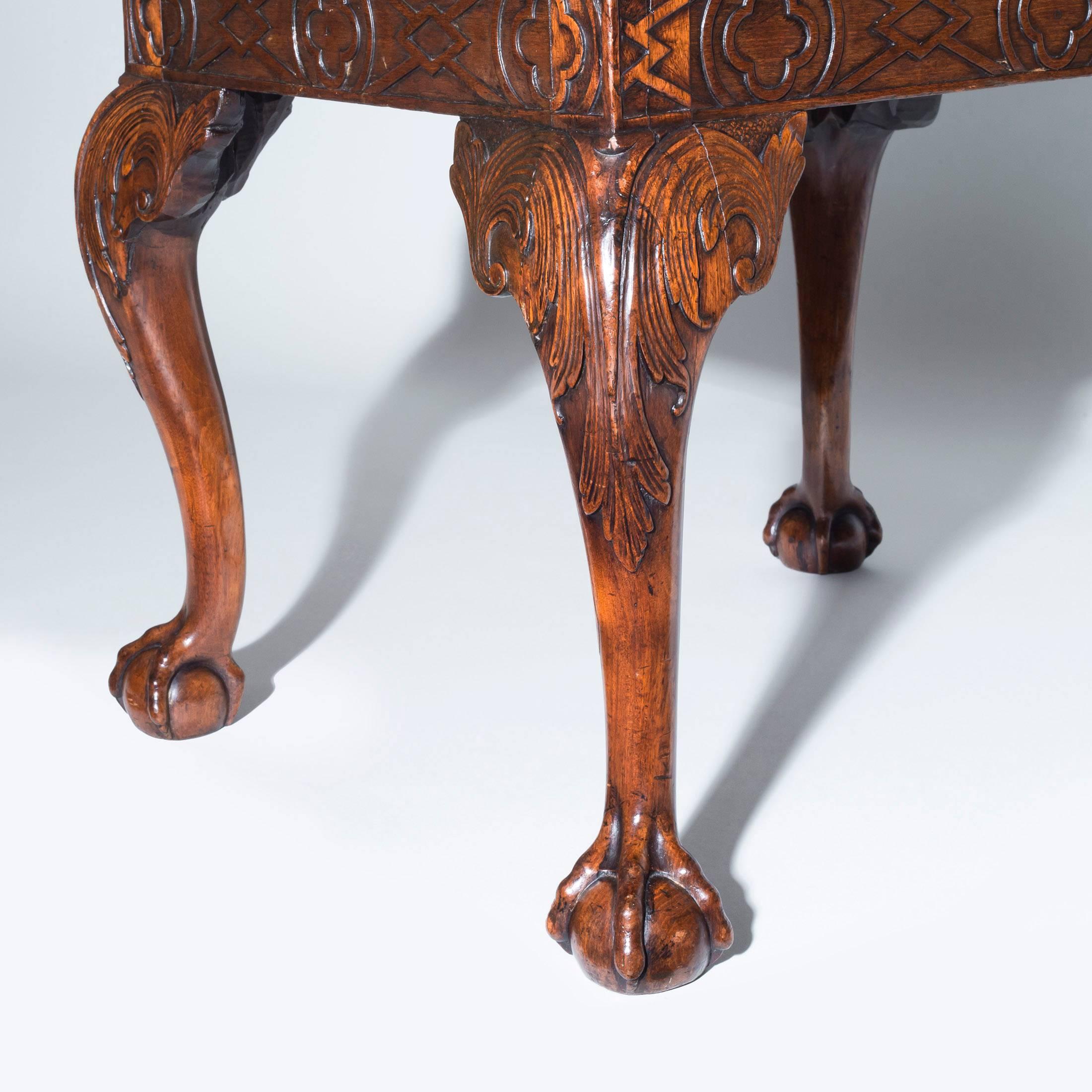 18th Century English Georgian Walnut Needlework Stool 4