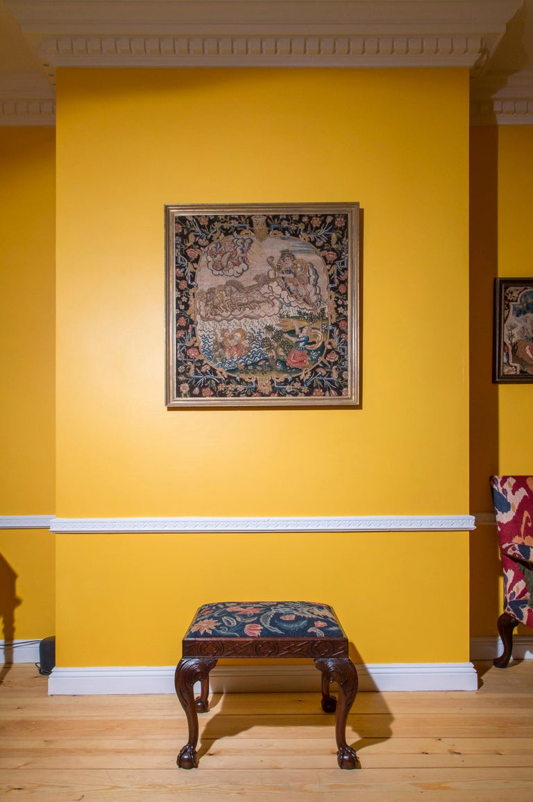 18th Century English Georgian Walnut Needlework Stool at 1stDibs