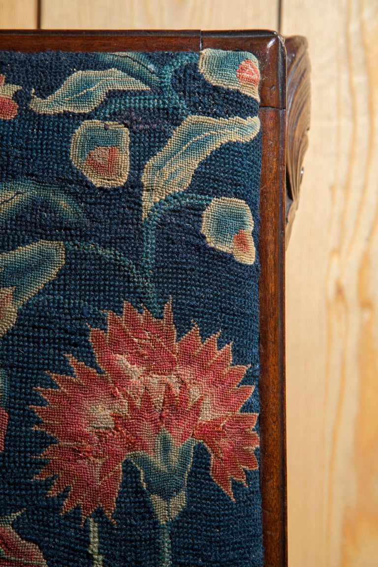 18th Century English Georgian Walnut Needlework Stool at 1stDibs
