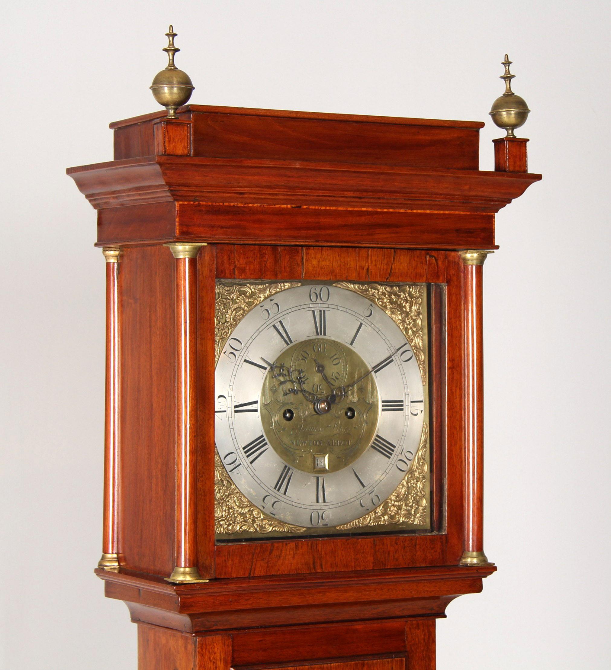 Horloge grand-père anglaise du XVIIIe siècle par A James Pike en vente 2