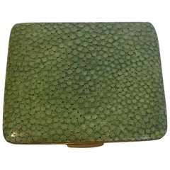 18th Century English Green Shagreen Card Holder