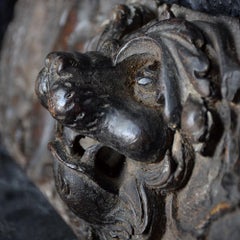 18th Century English Hand carved Lion Panel