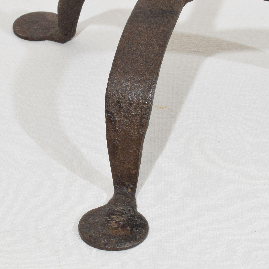 18th Century English Hand Forged Iron Candleholder For Sale 13