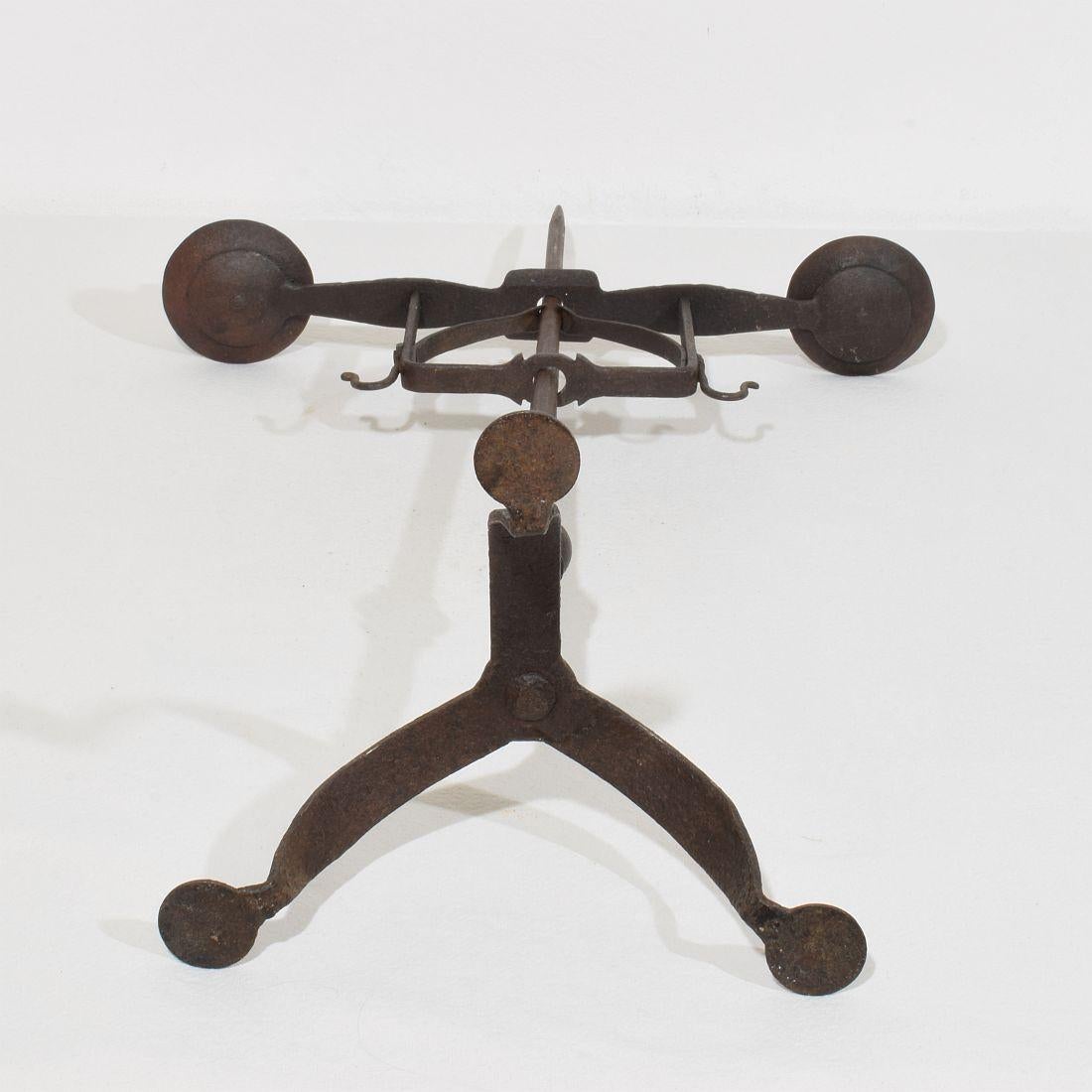 18th Century English Hand Forged Iron Candleholder For Sale 15