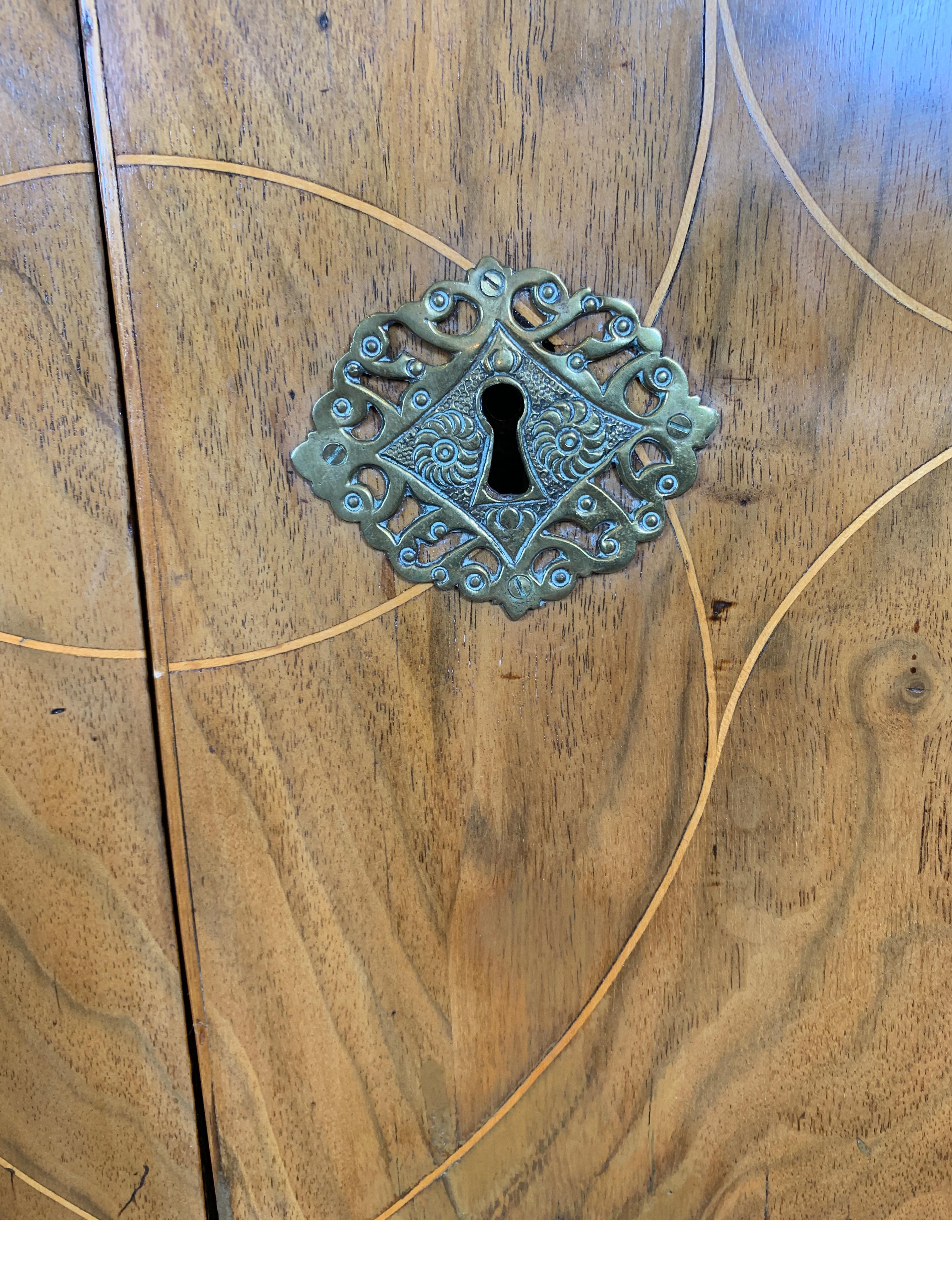 18th Century English Inlaid Cabinet-on-Stand, Walnut, Satinwood and Oak 2