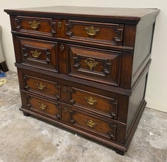 18th Century English Jacobean Oak Four-Drawer Chest