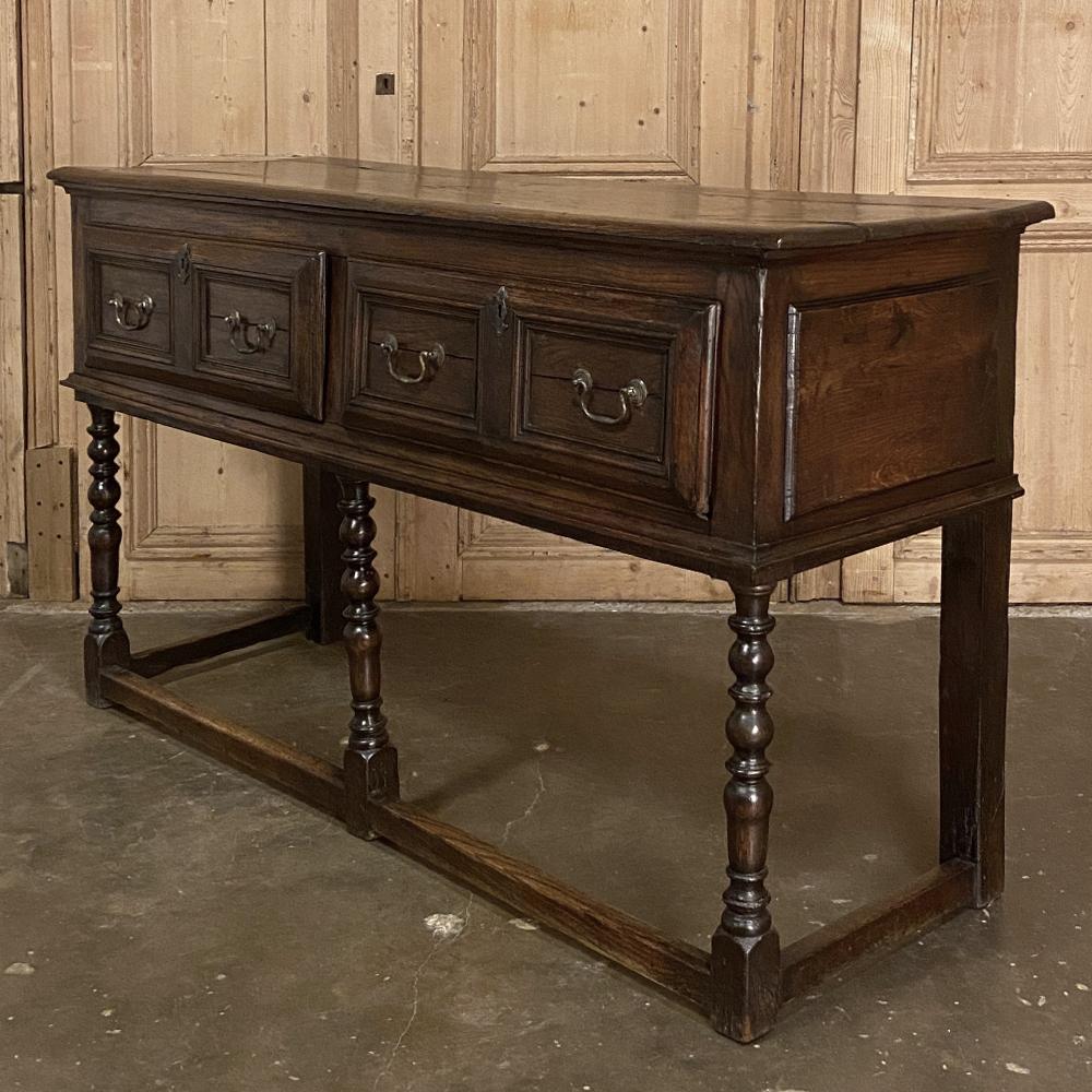 Hand-Crafted 18th Century English Jacobean Sideboard