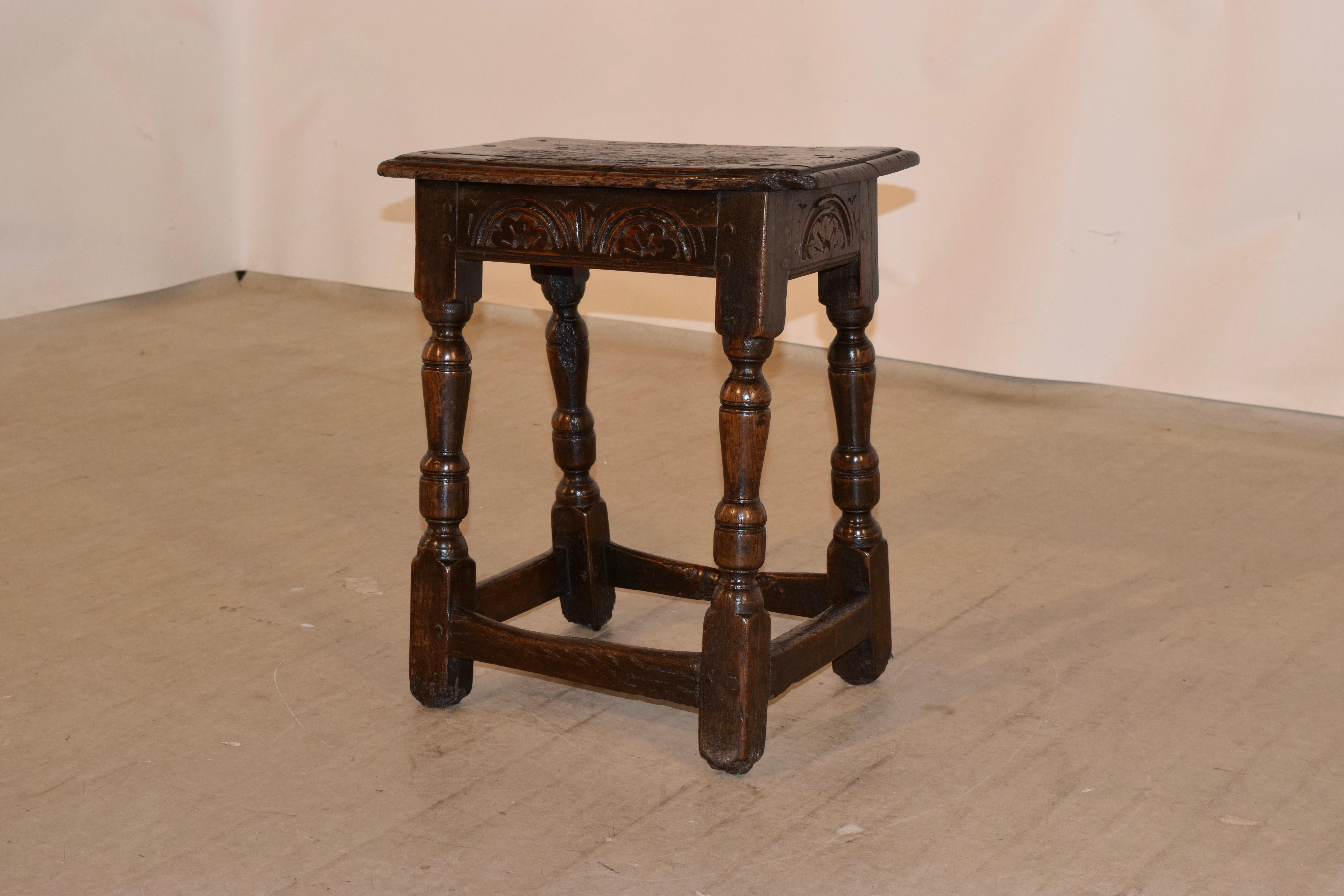 William and Mary 18th Century English Joint Stool